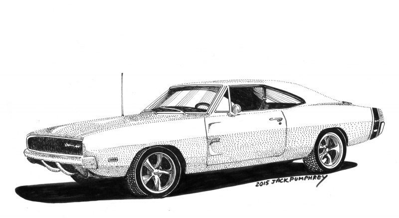 Dodge Charger 1968 чертежи