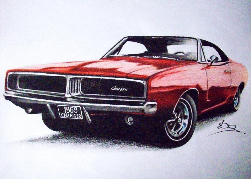 Додж Чарджер 1969 белый