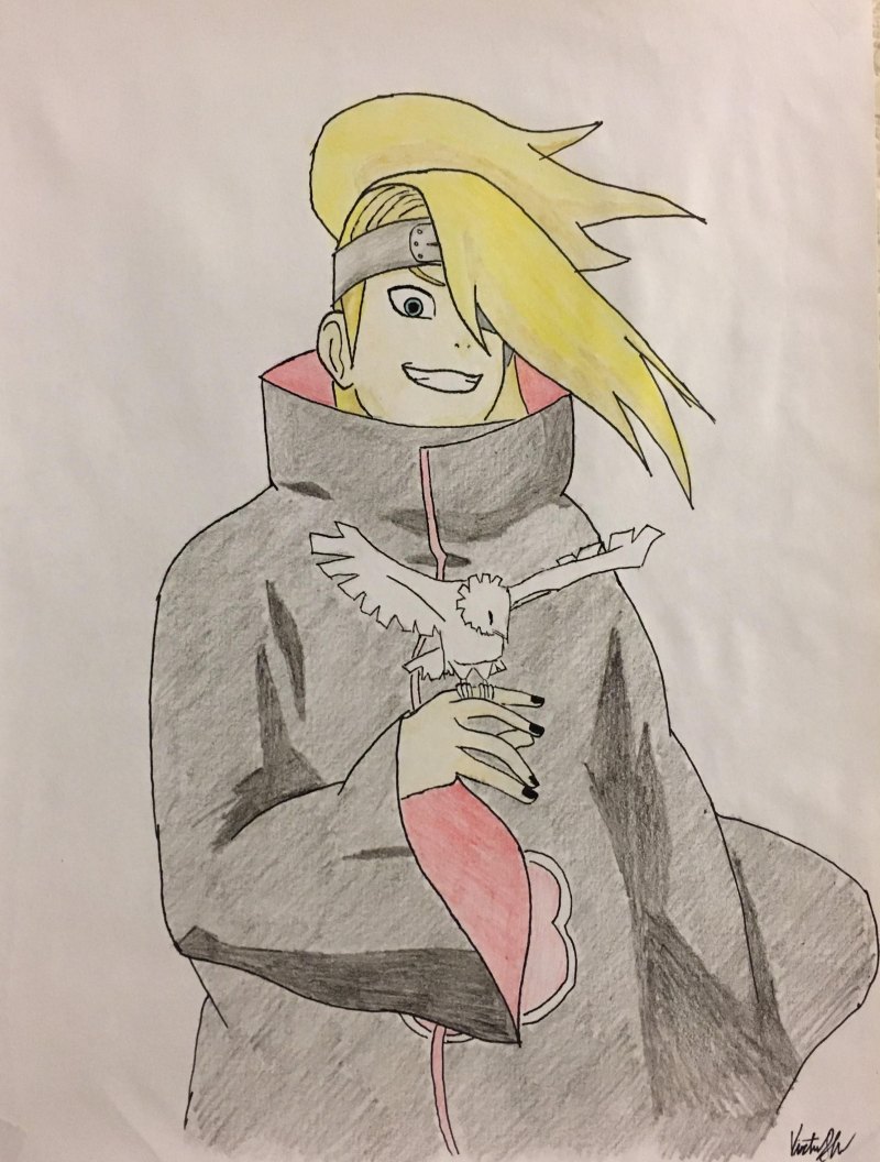 Рисунок Акацуки Дейдары