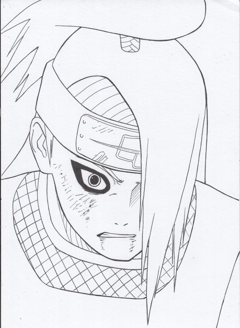 Дейдара милый для срисовки