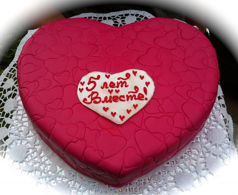 Торт 5 лет вместе