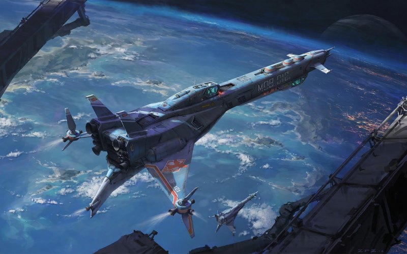 Космический корабль арт Sci-Fi