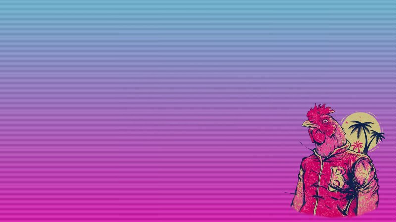 Хотлайн Майами пальмы закат