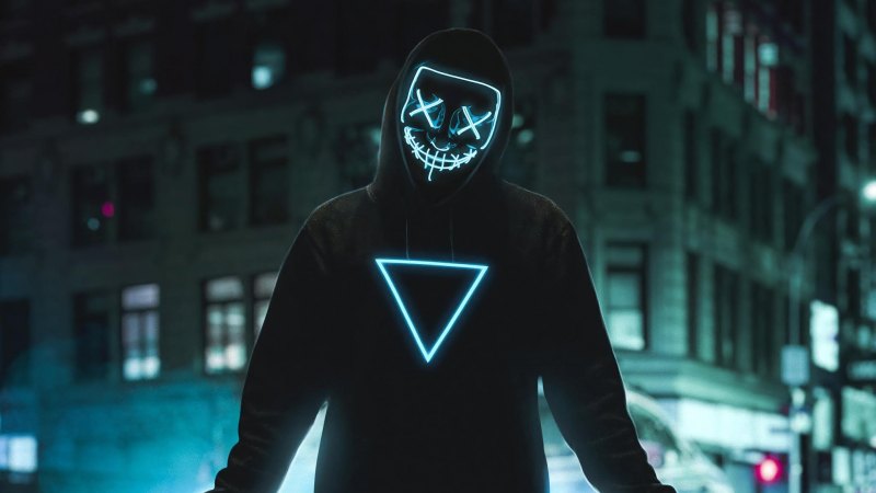 Маска Анонимуса Neon