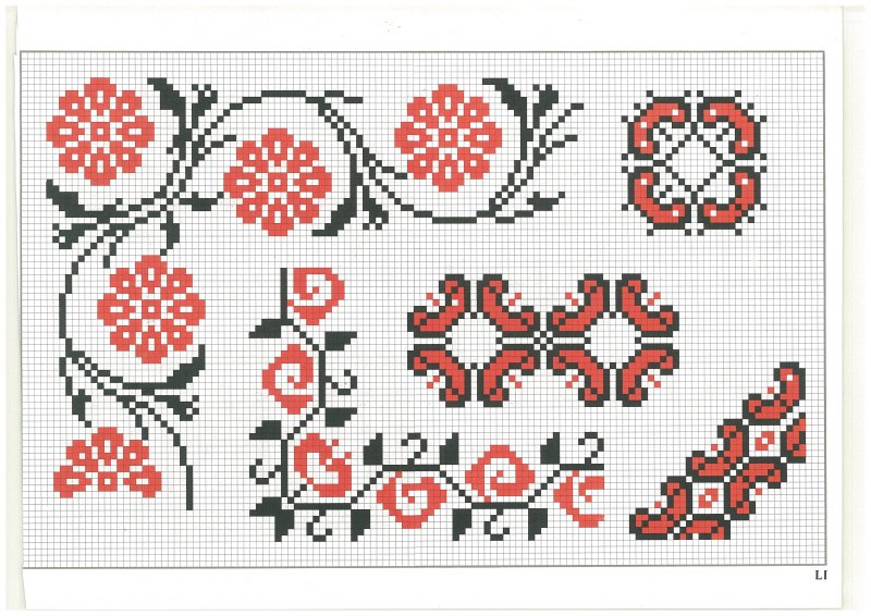 Молдавские узоры крестиком