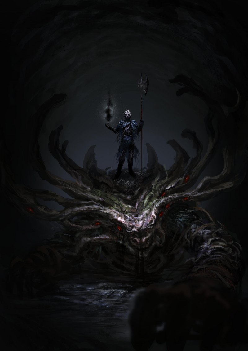 Манус отец бездны Dark Souls арт