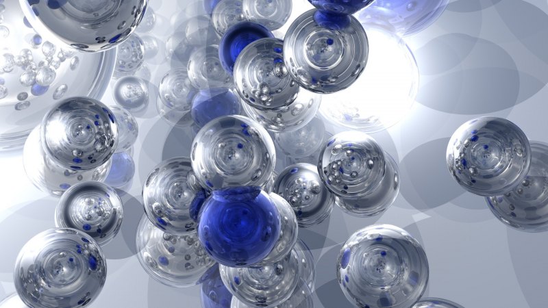 Стеклянные шары на рабочий стол