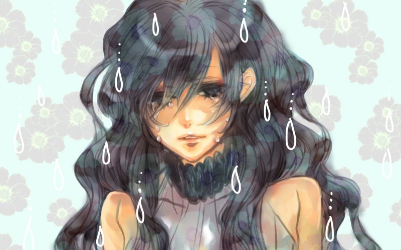 Аниме девушка плачет