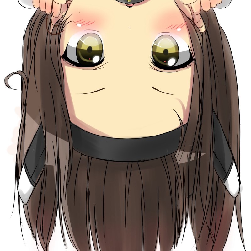 Аниме девочка выглядывает