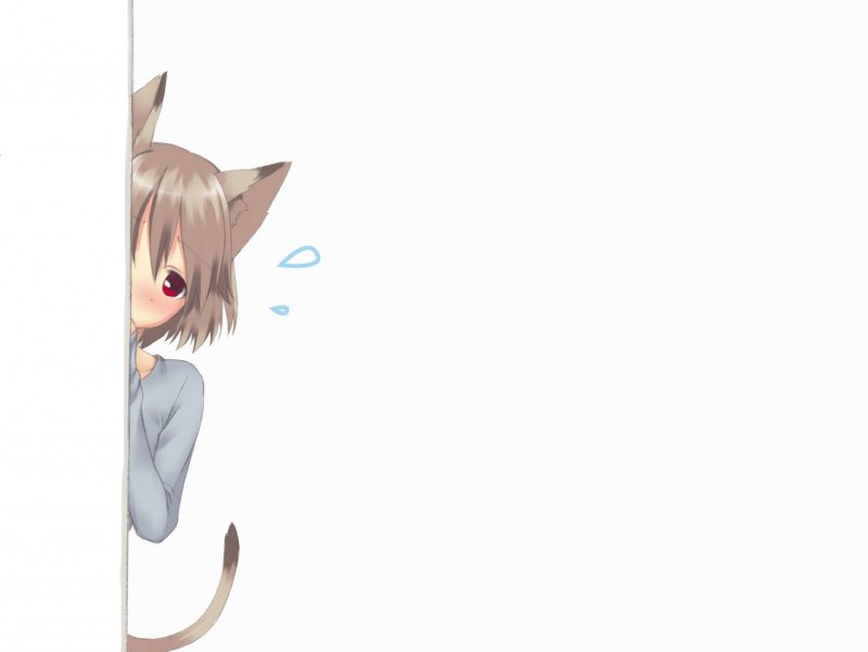 Аниме выглядывает из за угла