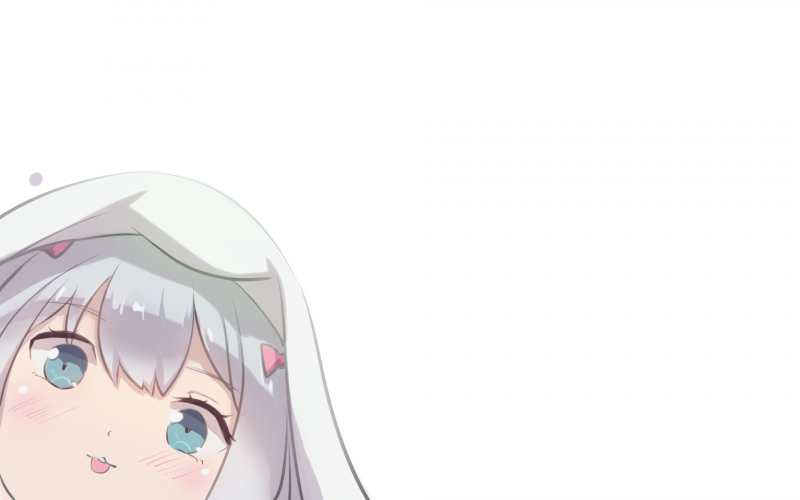 Аниме девочка выглядывает