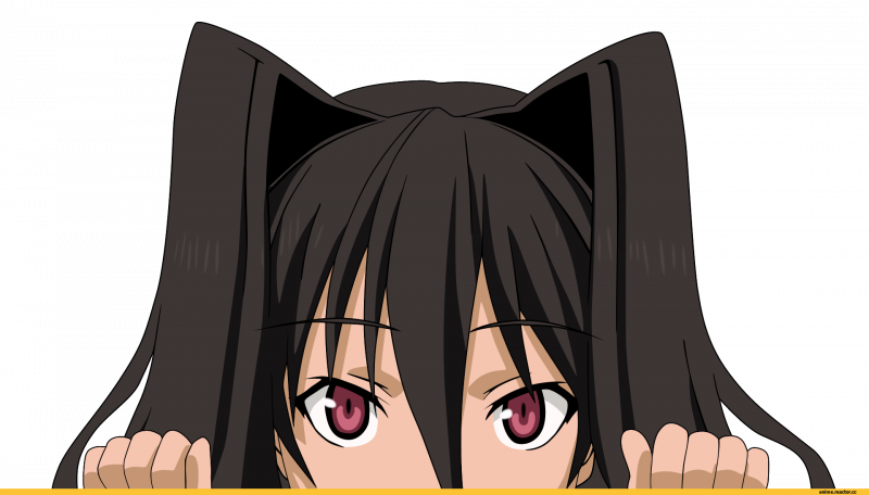 Аниме персонаж выглядывает