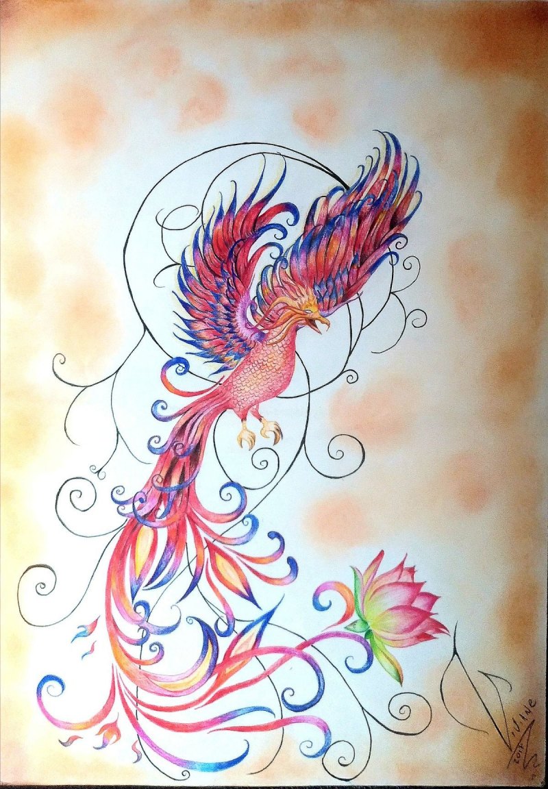 Птица счастья тату