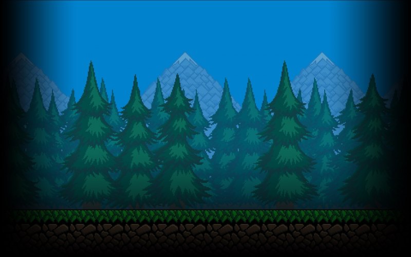 Пиксельный фон леса