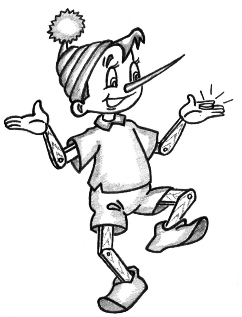 Буратино за партой