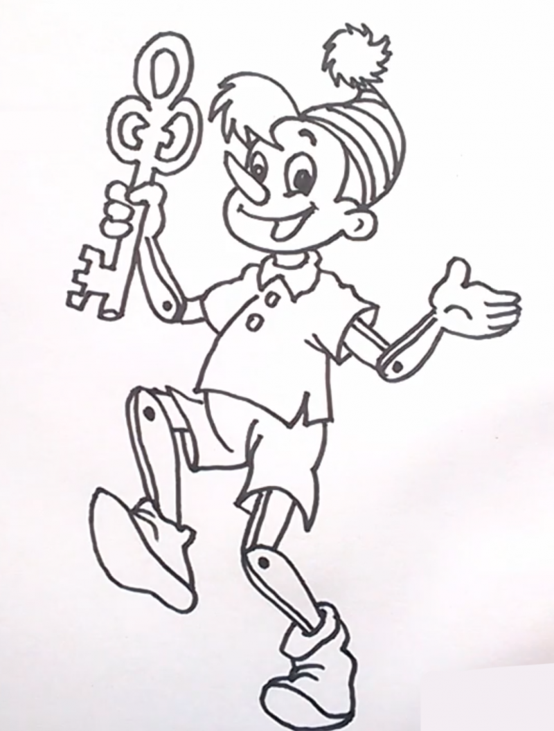 Силуэт Буратино