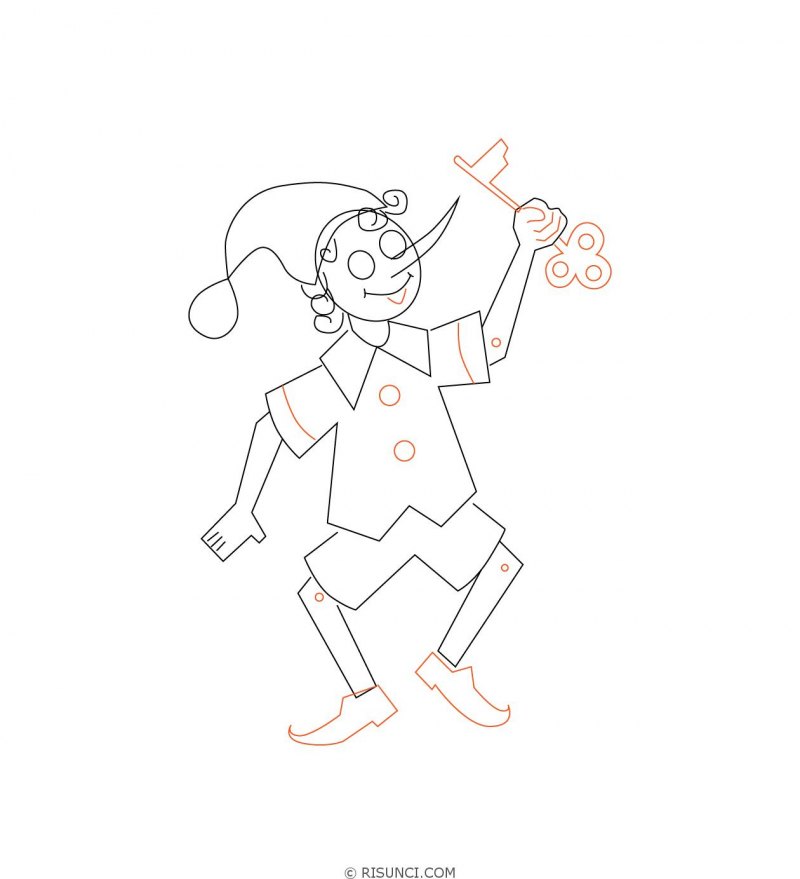 Буратино карандашом