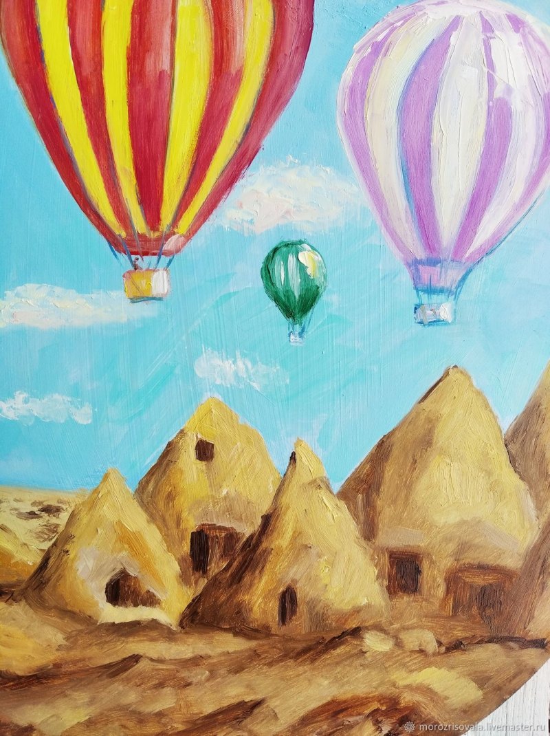 Картина Каппадокия маслом воздушные шары
