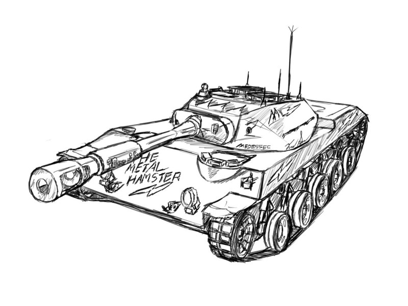 Чертёж танка AMX ELC