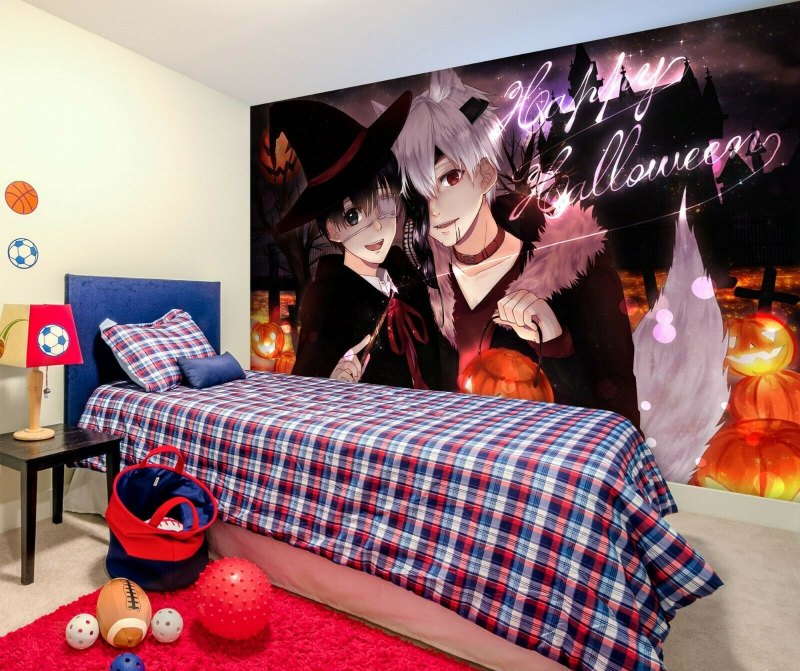 Комната в стиле аниме розовая