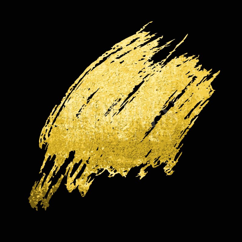 Брызги золотой краски