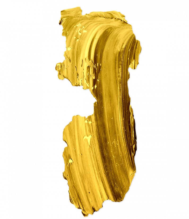 Мазки золотой краски