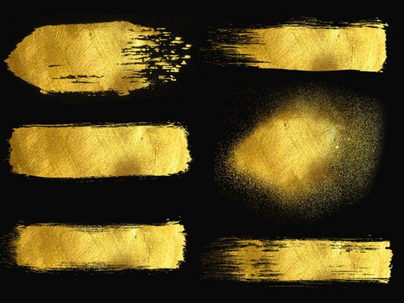 Мазки краски с золотом