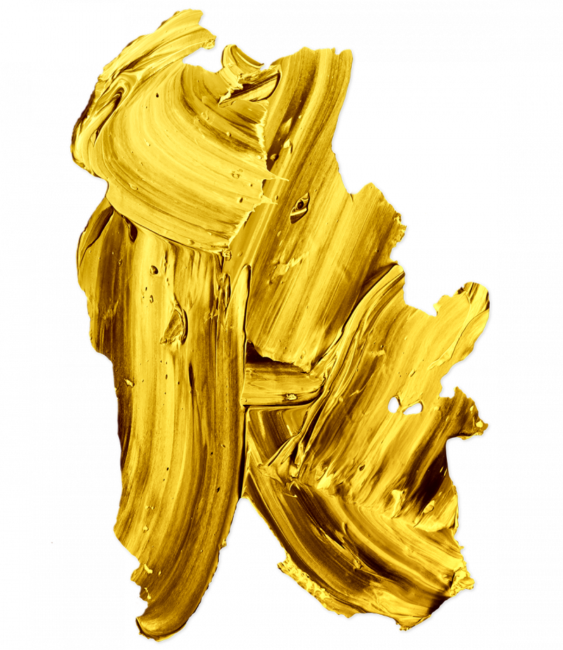 Мазки краски золото