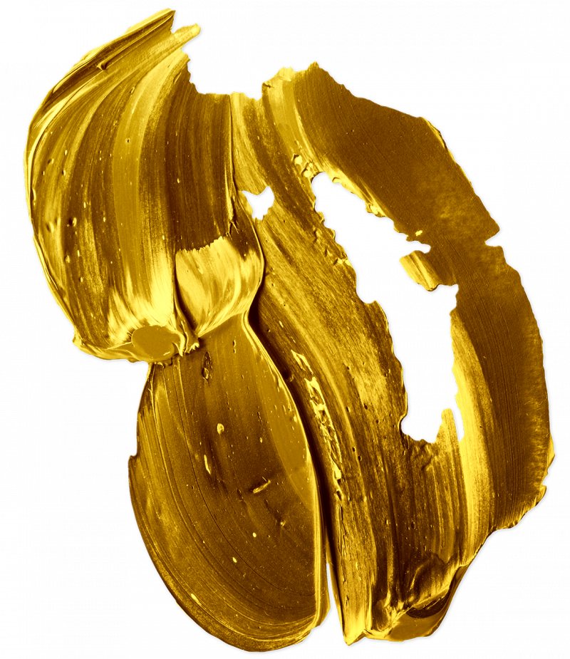 Мазок краски золото