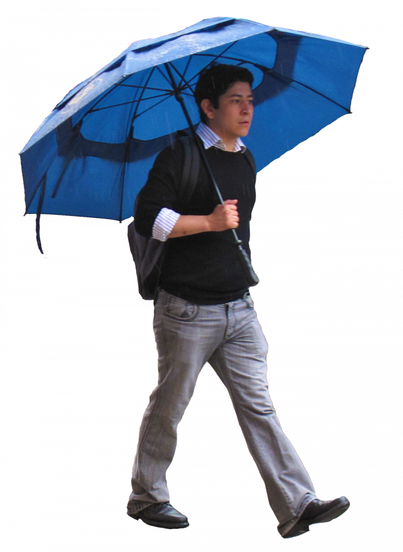 Девушка под зонтом