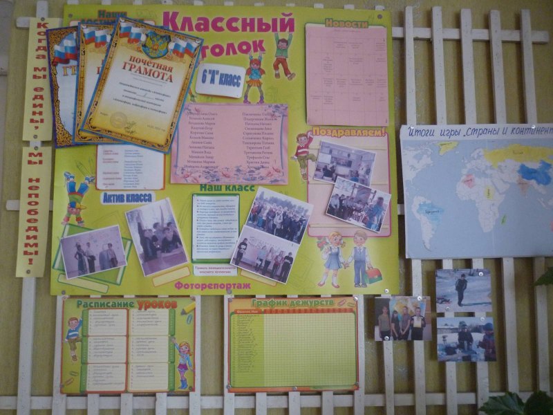 Необычный классный уголок