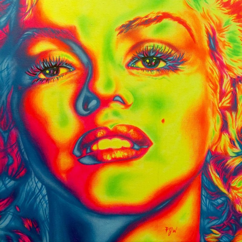 Неоновая живопись арт