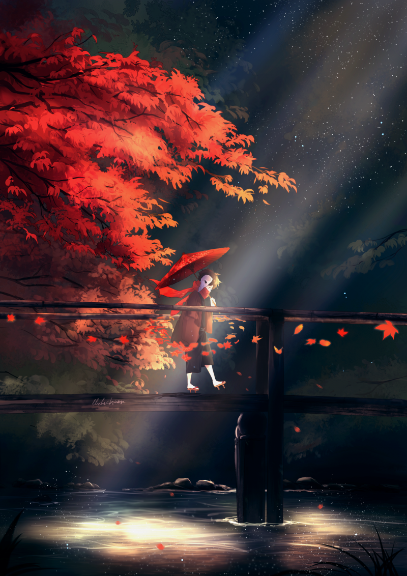 Эстетика осени аниме