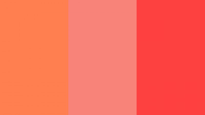 Коралловый цвет однотонный