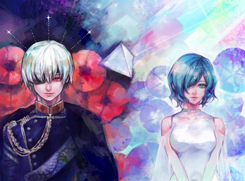 Токийский гуль Тоука и Канеки