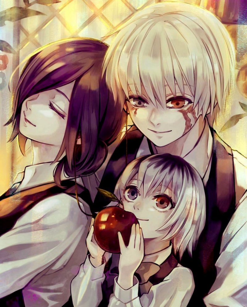 Канеки Кен и Тоука и дочь