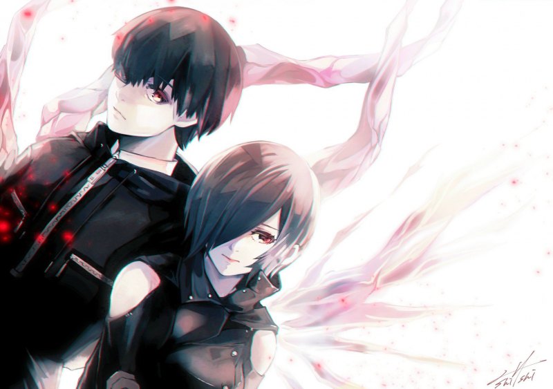 Токийский гуль Тоука и Канеки