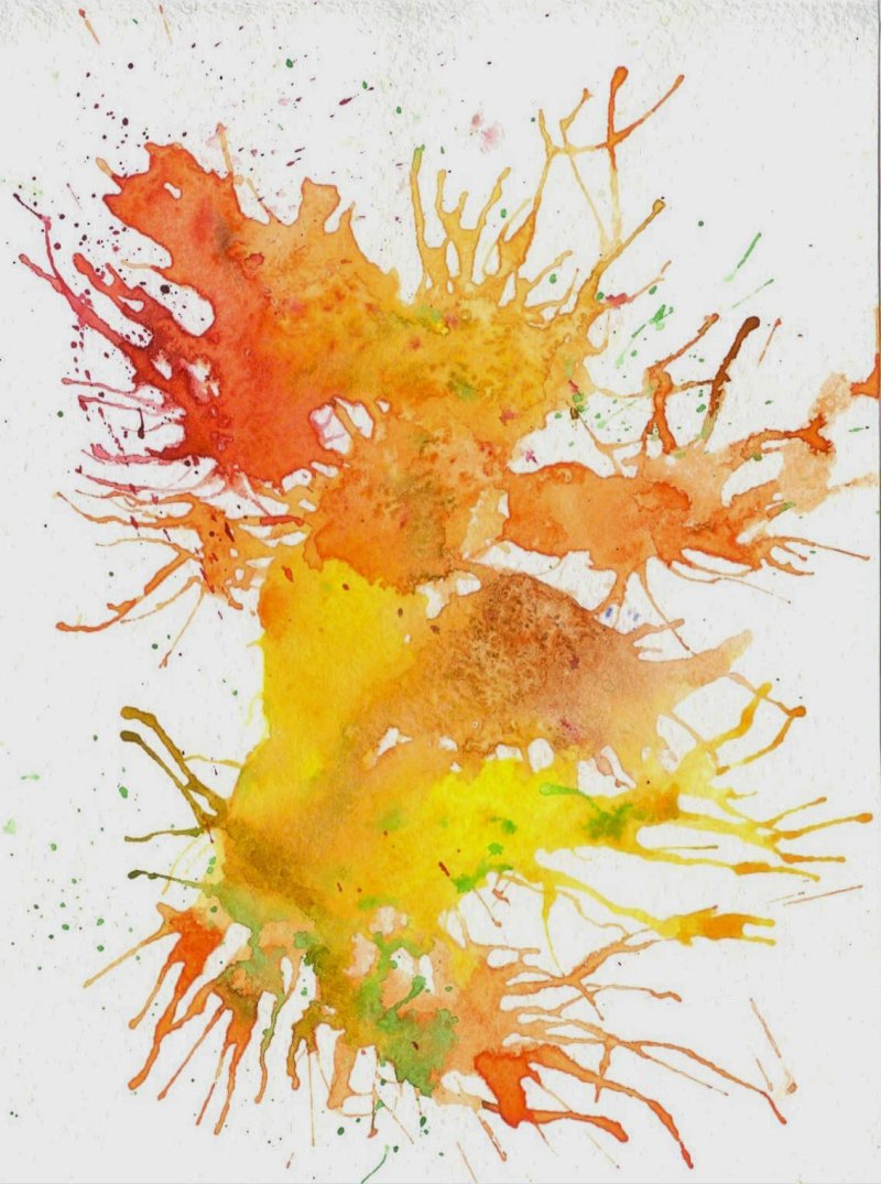 Кляксография акварелью