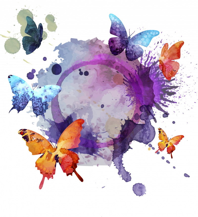 Акварельные бабочки