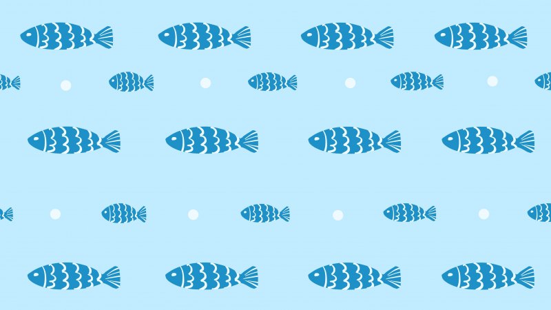 Рыба на синем фоне