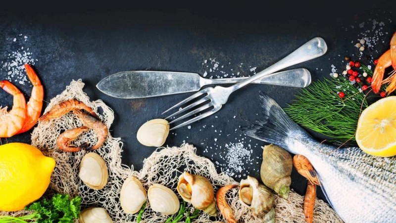 Бэкграунд морепродукты