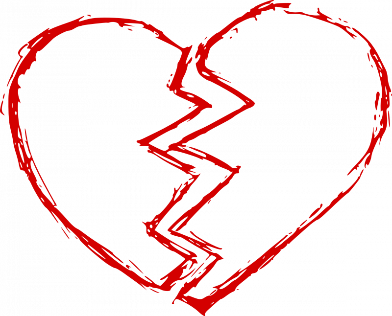 Контур разбитого сердца