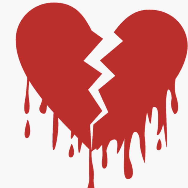 Разбитое сердце черно белое