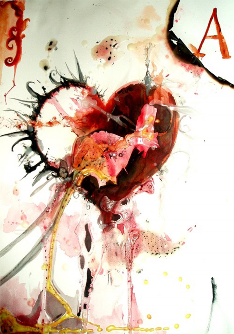 Рисование помадой на бумаге