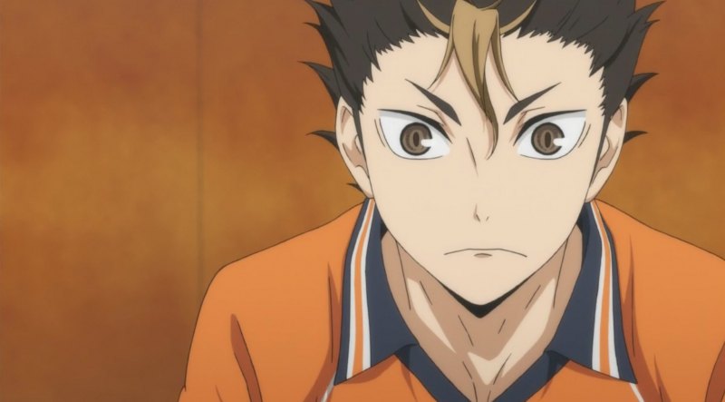 Аниме волейбол Нишиноя и Танака