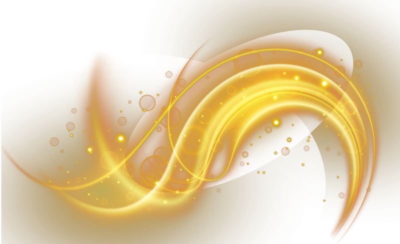 Золотая волна на прозрачном фоне