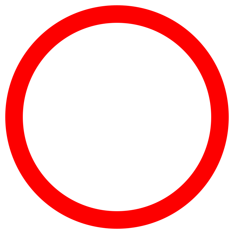Прозрачный красный круг
