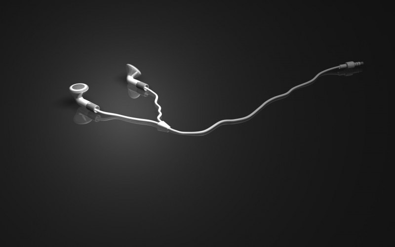 Обои с наушниками