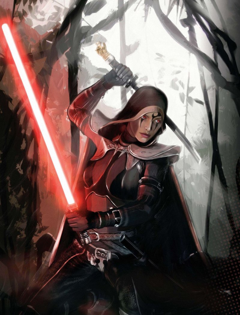 Косплей девушки Star Wars ситх