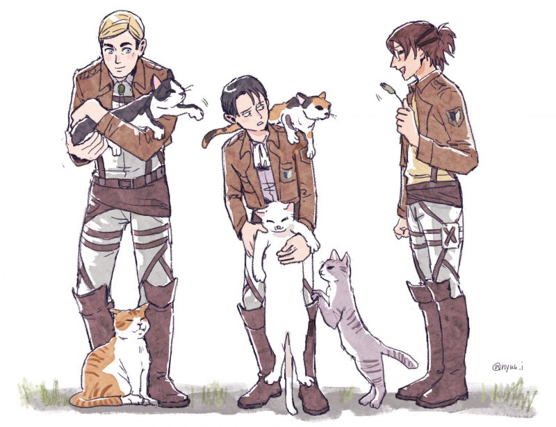 Ханджи Леви Эрвин 18